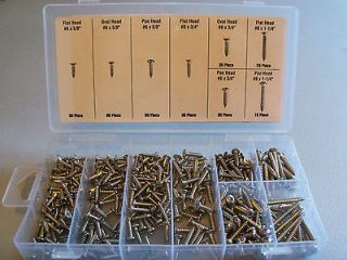 Stainless Steel Screws 320 Piece assortment 8 sizes and PVC storage 