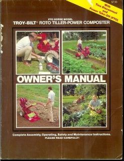   Bilt PTO Roto Horse Tiller Power Composter Owners/Instruction Manual