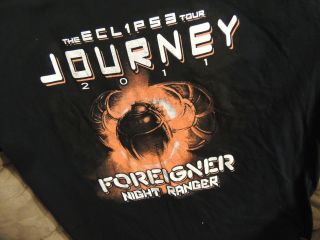   Foreigner & Night Ranger 2011 ECL1P53E Concert Tour T shirt, XL, New