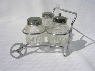 VINTAGE TABLE TABLEWARE TABLE ACCESSORIES Glass Condiment Caddy