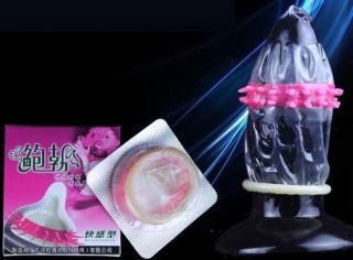Pink Pleasure Spike Dot Ribbed Lubricated Latex Mens Condoms Cool