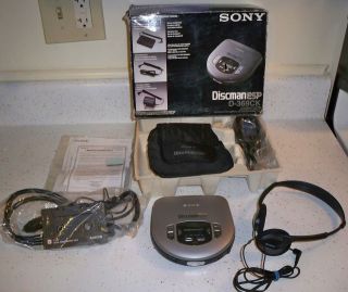SONY DISCMAN ESP PORTABLE CD PLAYER D 369 WITH CAR KIT & ACCESSORIES