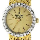 Concord Solid 18K Yellow White Gold Diamond Swiss Quartz Ladies Watch