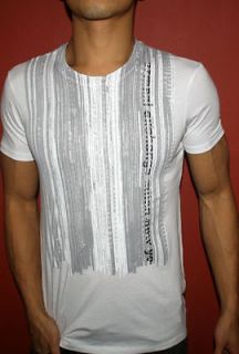   AX NWT GRAPHIC MUSCLE SLIM T SHIRT A/X MARKER GRAPHIC WHITE MENS