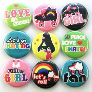   skates magnet pin badge button cab charm girl gift bag party favor