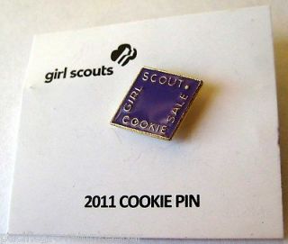 Girl Scout 2011 COOKIE SALE LILAC PIN Purple Lavender Metal NEW 