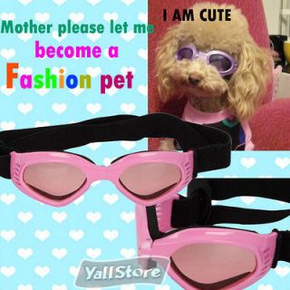   Summer Glasses Pet Dog UV Goggles Sun Glasses Pink Dog Cool Glasses