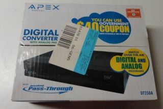 APEX DIGITAL TV CONVERTER BOX DT250A NEW IN BOX