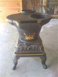 Antique Pot Belly Cook Stove,Kustom,A​ntiques,Wester​n,Cabin,Home 