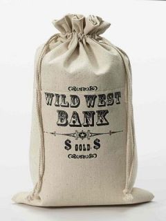 Wild West or Cops and Robbers Money Bag Costume Accessory