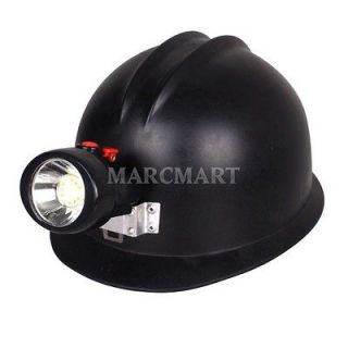   3000LUX 1W LED Miner HeadLight Cordless Mining Cap Light Headlamp 14H