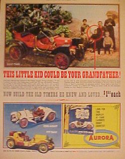   Stanley Steamer~Stutz Bearcat~Old Timers Vintage Toy Model Kits AD