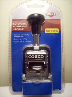 Cosco Automatic Self inking Numbering Machine New in Package