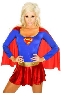   Super Woman Hero Justice League Avenger Dress Halloween Costume