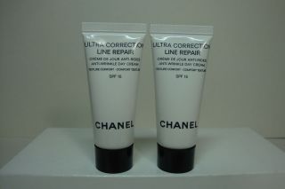 2x Chanel Ultra Correction Line Repair Anti Wrinkle Day Cream COMFORT 