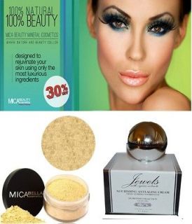 Mica Jewel Moisturizer AntiAging+Mineral Foundation 9gr MF2+Cala Brush 