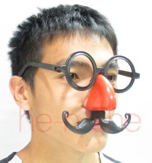 Halloween Eye glasses with Big Red Nose and Mustache Mask   8804