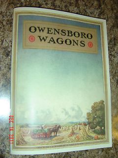 OWENSBORO WAGON 1913 HORSEDRAWN CATALOG MANUAL DRAFT HORSE MULE TEAM