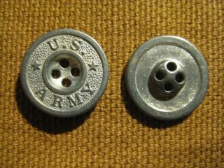 US ARMY 9/16 ZINC COATED STEEL BUTTONS (2 PER SALE)
