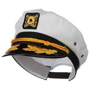 NEW Yacht Captain Sailor Cotton Costume Hat Cap Adult Size   Pick from 