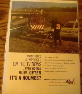   1964 600 Ernest Holmes Wrecker Light DutyTow Truck TV Film crew news
