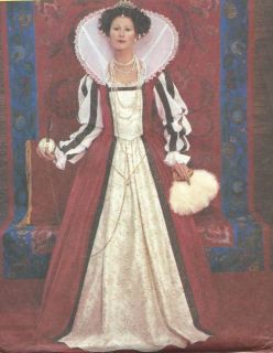 Costume Pattern Queen Elizabeth Elizabethan 16th Century McCalls 4028 