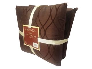PACK THROW PILLOW SET, DECOR ACCENT PILLOW, BROWN IVORY TAUPE 