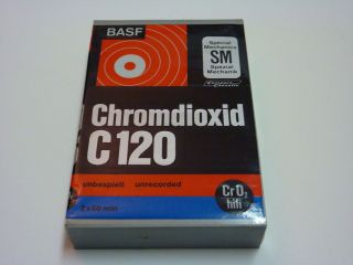   BASF SM Chromdioxid C 120 MADE IN GERMANY blank audio cassette tape