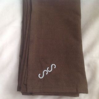 West Elm by Pottery Barn brown cotton napkin set of 4 monogrammed S