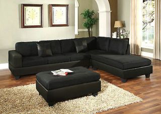 Sectional Sofa 4pcs Sectional Couch in Microfiber Sectional sofas W 