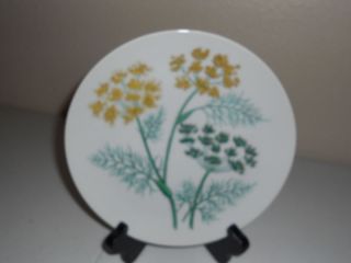 HORCHOW SALAD PLATE YELLOW FLOWER GREEN FLORAL VGC