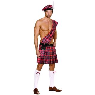   Adult Scottish Kilt Braveheart Scot Halloween Costume Std/Plus Sizes