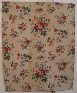   Antique Early 20th C. French Floral Wallpaper by Paul Dumas (8021