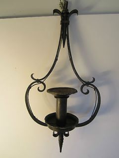 RARE ANTIQUE WROUGHT IRON ARTS AND CRAFTS bradley hubbard lamp