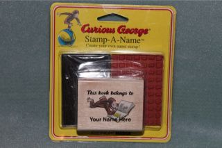 Curious George Create Your Own Stamp Stamp A Name Rubber Stamp NEW
