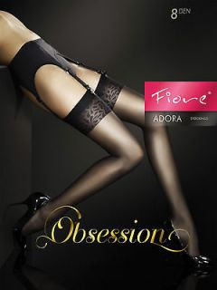 Fiore Obsession Adora Stockings 8 Denier Super Sheer with Patterned 