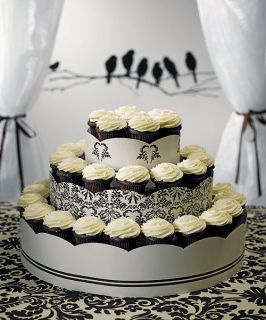   LOVE BIRD DAMASK 3 Tiers Cup Cakes Display Tower/Stand/Holder