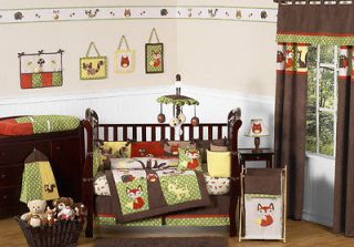   DEER TREE FOREST THEMED 9p BABY BOY CRIB BEDDING SET ROOM COLLECTION