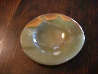 Vintage Green Marble Ash Tray