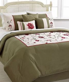 Hallmart Collectibles Vineyard Rose Queen Comforter & Pillow Set NEW