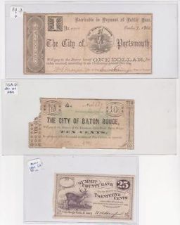 Newly listed 3 Different Notes (One Each Louisiana, Ohio & Virginia)