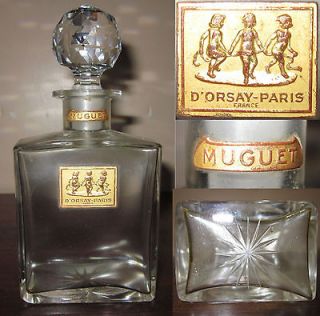   Baccarat DORSAY  Muguet Paris Crystal Perfume Bottle France 1920