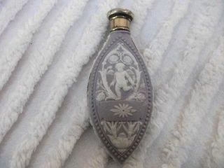 Wedgwood lilac jasper fancy perfume bottle silver lid