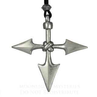   Spear Viking Barbarian Cross Jewelry Asatru Pendant Norse Necklace