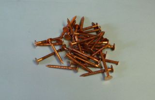 Copper Roof /Slate Nails Ring Shank SOME PATINA 11ga, 1/2 lb
