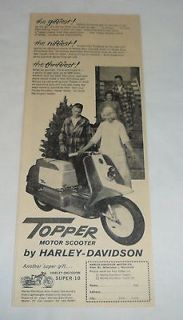 1960 Harley Davidson TOPPER motor scooter ad ~ GIFTIEST