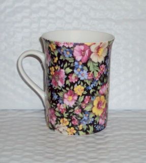   England China 10 oz Coffee Mug Tea Cup Chintz Teacup Pink Yellow