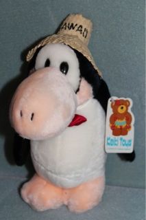 Opus Penguin 8 Dakin Plush Toy Doll in Hawaii Straw Hat 1984 NEW
