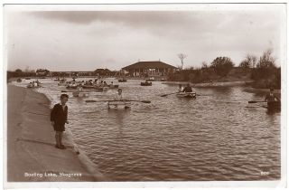 Postcard Pedal Boats & Rowing Boats on Boating Lake Skegness 