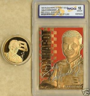 1999 DALE EARNHARDT JR 23 KT GOLD CARD & COIN